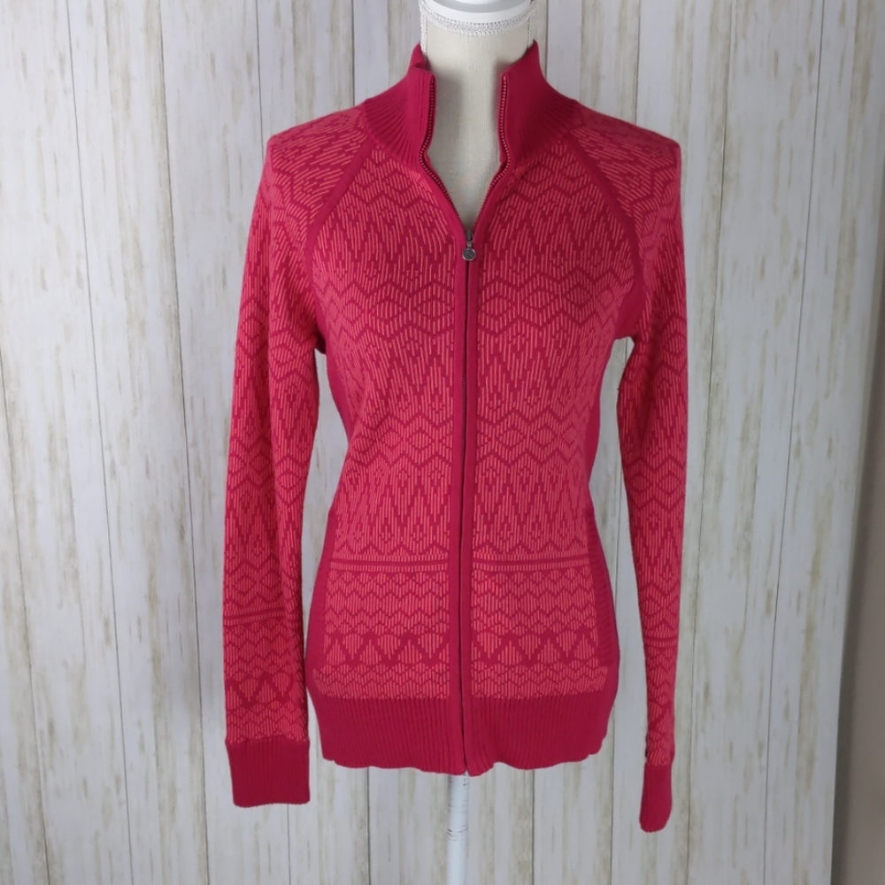 Athleta Sky Camp Zip Up Sweater Jacket sz M